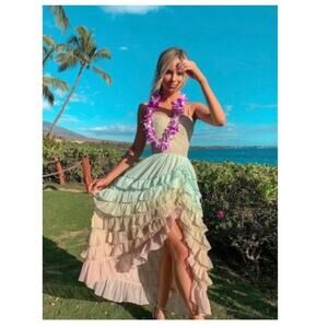 Rococo Sand Ciel Rainbow Ruffle Dress.